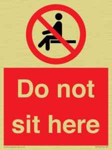 Do not sit here